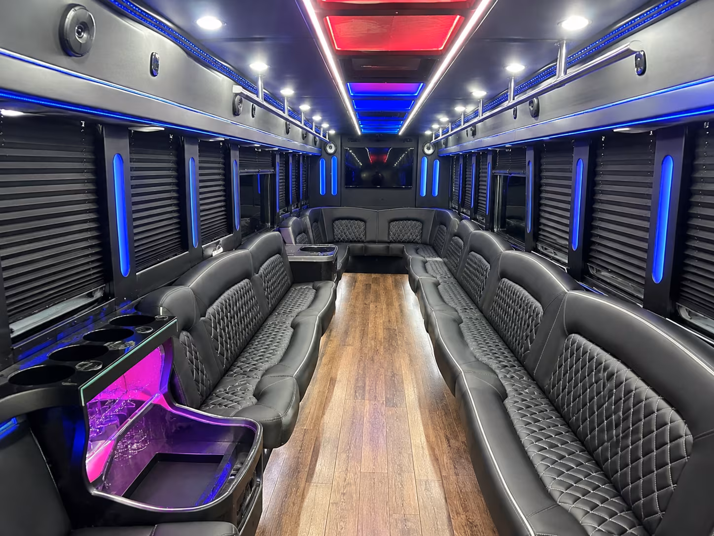 Fremont Prom & Homecoming Transportation party bus interior