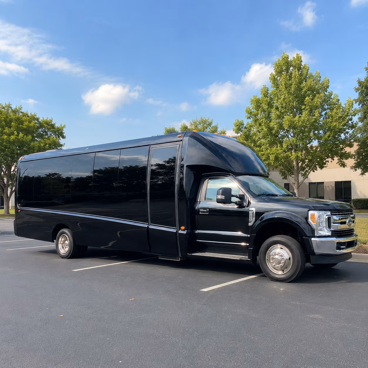 Fremont School Event Transportation party bus exterior