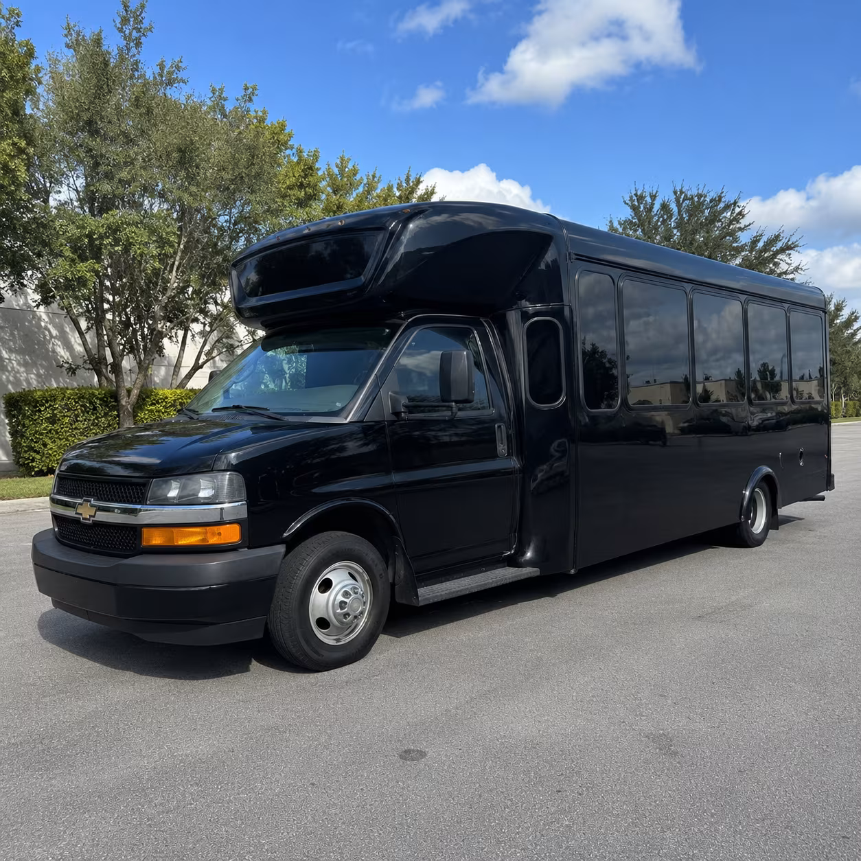 Fremont Wedding Transportation party bus exterior