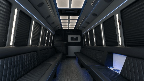 18 passenger party bus interior