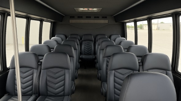 Interior of Charter Bus Company Fremont's 25 Passenger Minibus in Fremont