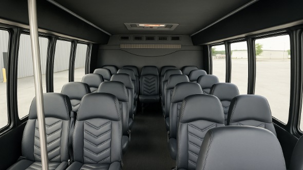 Interior of Charter Bus Company Fremont's 28 Passenger Minibus in Fremont