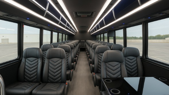 Interior of Charter Bus Company Fremont's 30 Passenger Minibus in Fremont