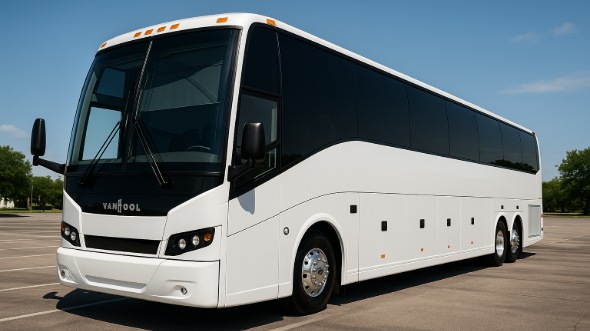 Exterior of Charter Bus Company Fremont's 46 Passenger Charter Bus in Fremont