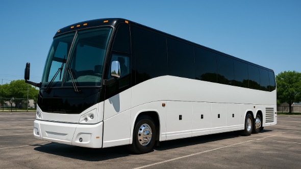 Exterior of Charter Bus Company Fremont's 54 Passenger Charter Bus in Fremont